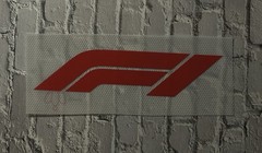 F1 Logo Decals Vinyl Sticker Red Size 11cmX 2.6 Cm