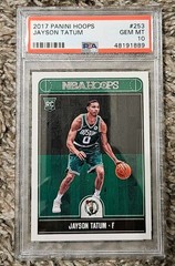 2017 Panini Hoops – Jayson Tatum #253 – Celtics Rookie Card RC – PSA 10