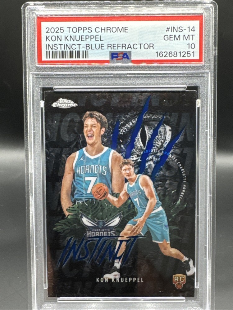 25-26 Topps Chrome – Instinct Kon Knueppel #INS-14 Blue Refractor /150 (RC) Pop7