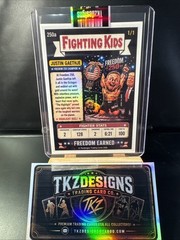 2026 Tkzdesigns Fighting Kids Freedom 250 Justin Gaethje & Donald Trump 1/1