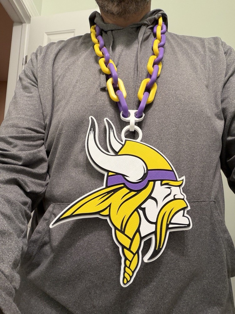 Minnesota Vikings Extra Large Hype Fan Chain Necklace – Free Shipping