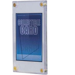 Lightweight Clear Plastic Trading Card Holder with 4-Screw Closure – 4″L x 6″W