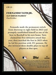 2026 Topps Series 2 Fernando Tatis Jr. Glove Work Blue #/150 #GW-25