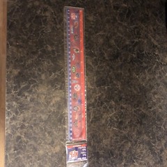 Vintage 90s NFL Action Ruler Official Product 1998 Pentech AFC NFC holographic