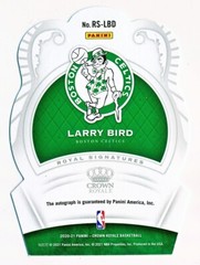 2020-21 Crown Royale Larry Bird Royal Signatures FOTL Auto #RS-LBD (05/17)