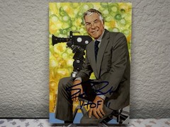 Ed Sabol signed NFL Films HOF 2011 Goal Line Art Card Beckett BAS COA