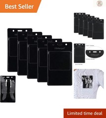 Clear Lanyard-Compatible Pocket Protectors – Protect Shirts and More, 5 Count