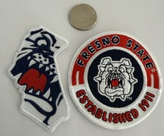 2- Brand New Bulldogs Embroidered Iron On Patches. 3”x 3”& 3” X 2” Awesome!