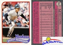1989 Topps #767 Rickey Henderson Wrong Back ERROR Card Vintage over 30 Years Old
