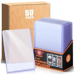 50 PCS TopLoaders Card Sleeves for Trading Cards 3″ x 4″ Baseball Card Protector