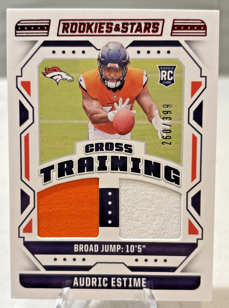 AUDRIC ESTIME 2024 ROOKIES & STARS CROSS TRAINING ROOKIE PATCH /399