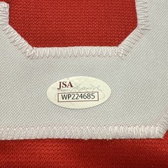 Johnny Bench #5 Signed Custom Red Cincinnati Reds Jersey & JSA COA in Black pen