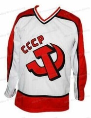 Custom Names Russia CCCP Sergei Makarov 24 Hockey Jersey Youth/Mens Sewn S-6XL