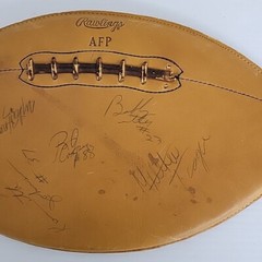 Rawlings AFP Flay Football With Unknown Autographs