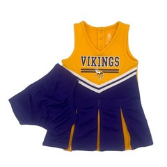 NFL Minnesota Vikings Toddler Girl’s Cheer Set in Yellow and Purple, 3T