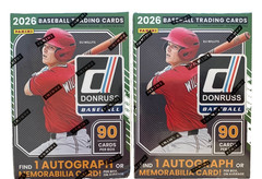 2026 Panini Donruss (2-Pcs) 90 Baseball Cards Blaster Box New, Sealed (FREE S&H)
