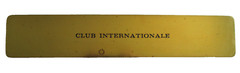 Club Internationale Gulf Course Parking Plaque Marker 2 pounds 13 oz Solid Brass
