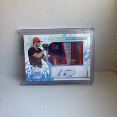 2024 Leaf Trinity Landen Roupp Platinum Patch Auto (/49) Card Giants USA Patch