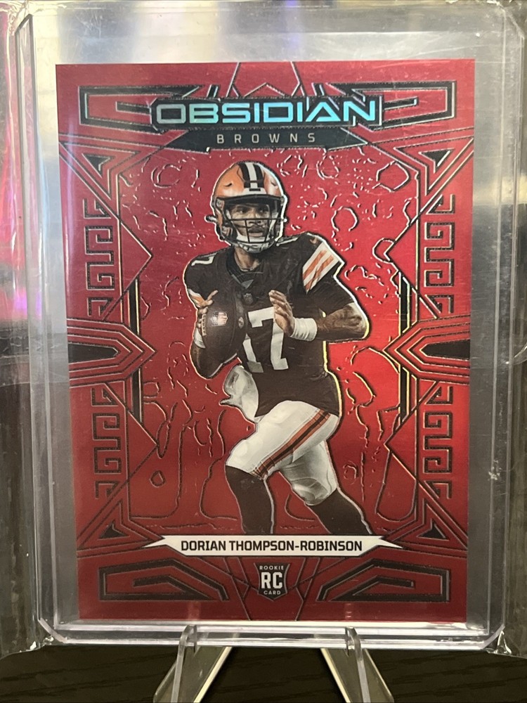 2023 Panini Obsidian – Dorian Thompson-Robinson #121 Asia Red Flood Electric…