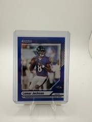 2024 Panini Donruss #130 Lamar Jackson Blue Press Proof Baltimore Ravens. J123