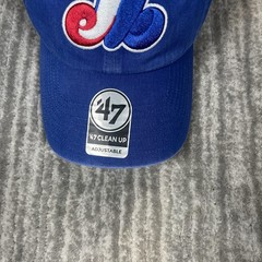 Montreal Expos Hat Cap Strap Back One Size Mens Blue MLB Baseball 47 Brand