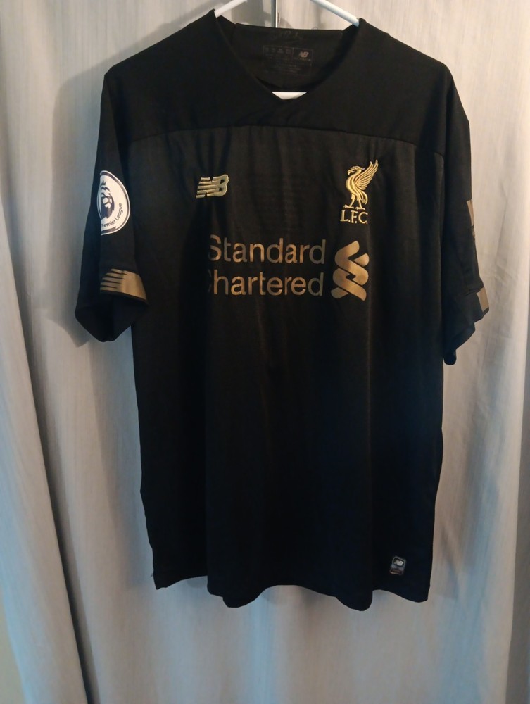 New Balance Jersey Mens XL Liverpool FC Black Bob Paisley Futbol Soccer Sports