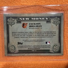 Jackson Holliday 2023 Bowman Platinum #NM13 New Money-Autograph 28/50 Orioles