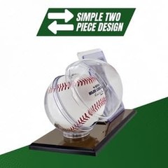 Acrylic Baseball and Card Display Case | Acrylic Holder | Black Base and Clea