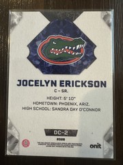 Jocelyn Erickson 2026 ONIT Florida Gators Softball DIAMOND CUT card