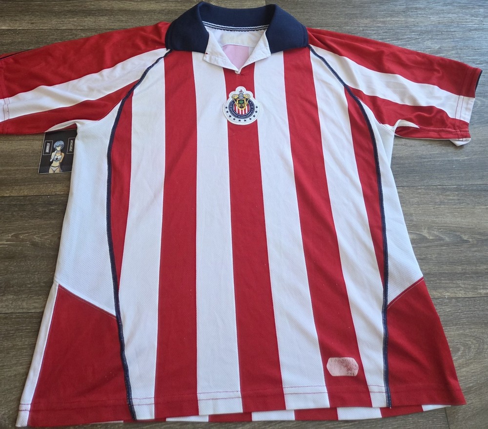 JVC Chivas de Guadalajara 03/04 Home Futbol Soccer Jersey Mens Size Large