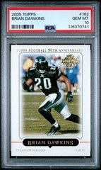 2005 Topps, PSA 10, BRIAN DAWKINS, #162, Philadelphia Eagles, GEM MINT, HOF
