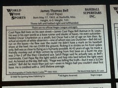 LOT OF 8 SPORTING NEWS WORLD WIDE SPORTS 1933 NEGRO ALL STARS CARDS
