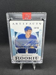 2022-23 UD Artifacts – Rookies Jack Quinn #181 Purple Autograph Dual Patch /15