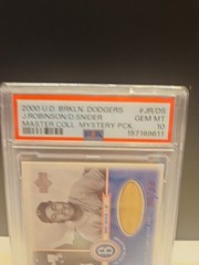 2000 U.D. Brooklyn Dodgers Master Collection MP Robinson/Snider GU BAT PSA 10