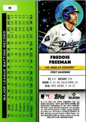2025 Topps Cosmic Chrome Freddie Freeman #98 Dodgers Base Card