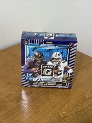 2025 Panini Donruss Optic Football Factory Sealed Mega Box Blue Hyper Parallels
