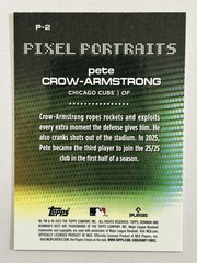 Topps 2025 Bowman’s Best Pixel Portraits Insert Pete Crow-Armstrong #P-2 Cubs