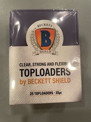 (25-Pack) Beckett Shield Top Load Card Holder Regular Size 35pt Rigid Toploaders