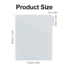Binder Dividers with Pockets – 5 Plastic Dividers for 3 Ring Grey – 5 Tabs