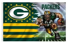 Green Bay Packers Running Back 3×5 ft Indoor Outdoor NFL Banner Flag