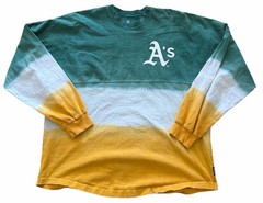 Oakland Athletics Spirit Jersey Adult Size L Long Sleeve Tie Dye