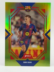 2025-26 DAKA FC Barcelona Dani Olmo Yellow Wave Foil Parallel Card /199 FCB-9-A