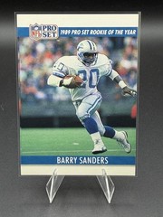1990 Pro Set Barry Sanders Rookie Of The Year Double Front Error Card Rare