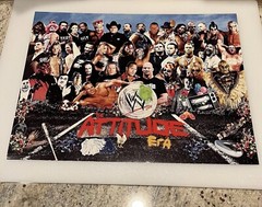 WWF WWE Attitude Era Sgt Peppers Poster Print The Rock Pro Wrestling 12” x 16”