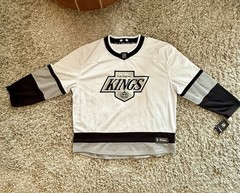 Fanatics Breakaway Los Angeles Kings NHL Hockey Jersey White Black Gray 4XL