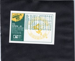 CAL RIPKEN JR 1988 Fleer ERROR Baseball Card #34 Front Spelled Incorrectly LQQK