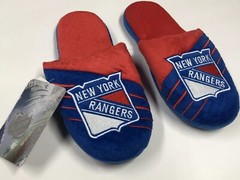 NHL New York Rangers Mens Slippers Sizes: 7-8, 9-10, 11-12, 13-14
