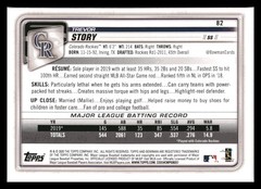 2020 Bowman #82 Trevor Story