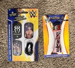 WWE I.D. Tags Series 2 John Cena Uso Twins Roman Reigns & Triple H Lighter
