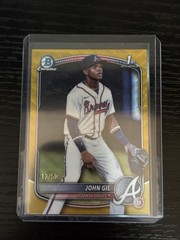 2025 Bowman Chrome Prospects John Gil Gold Wave /50